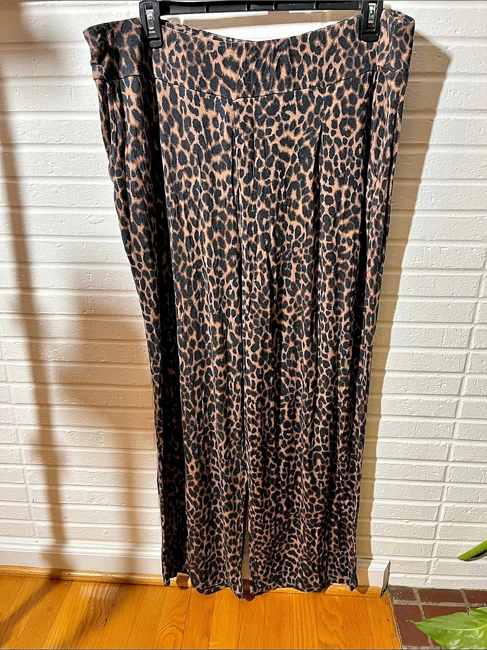 Guddi Duds Animal Print Maxi Pants Brown & Black 2X Like New